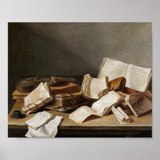 Stilleven met boeken | Jan Davidsz de Heem Poster (Voorkant)
