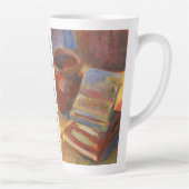 Stilleven met boeken om te lezen Schilderen Latte Mok (Rechts)