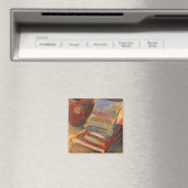 Stilleven met boeken schilderen magneet (Insitu (Vaatwasser))