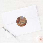 Stilleven met boeken schilderen ronde sticker (Envelop)