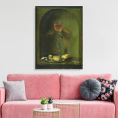 Stilleven met brood en wijnglas canvas afdruk (Insitu (Woonkamer))