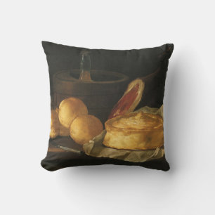 Stilleven met broodtaart en ham, Giuseppe Recco Kussen