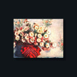 Stilleven met Chrysanten door Claude Monet Canvas Afdruk<br><div class="desc">Stilleven met Chrysanten (1914) door Claude Monet is een vintage impressionistisch kunstwerk stilleven bloemschilderij. Een boeket bloeiende lentetuin bloemen in een vaas. Over de kunstenaar: Claude Monet (1840-1926) was een grondlegger van de Franse impressionistische schilderbeweging met de meeste van zijn schilderijen zijn "en plein air" (in de open lucht) stijl...</div>