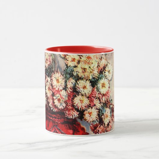 Stilleven met Chrysanten door Claude Monet Mok (Midden)