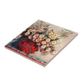 Stilleven met chrysanten van Claude Monet Tegeltje (Zijkant)
