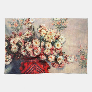 Stilleven met Chrysanten van Claude Monet Theedoek