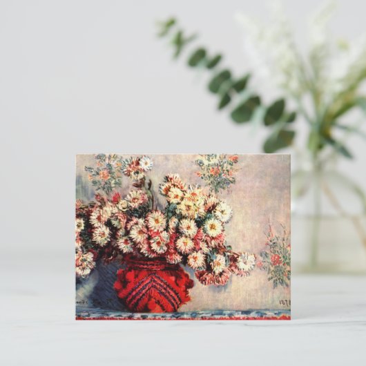 Stilleven met Chrysanthemums van Claude Monet (Staand voorkant)