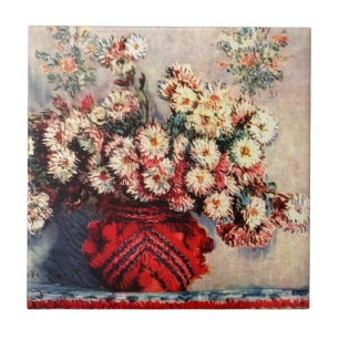 Stilleven met Chrysanthemums van Claude Monet Tegeltje