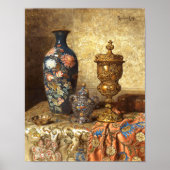 Stilleven met cloisonnévaas, poster (Voorkant)