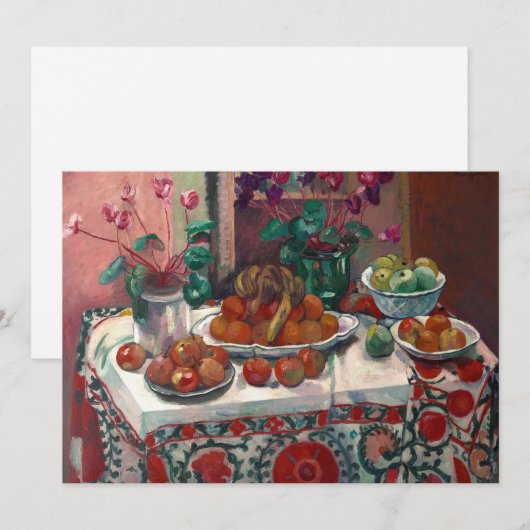 Stilleven met Cyclamens | Henri Manguin (Voorkant / Achterkant)