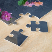 Stilleven met Delphiniums en Ranunculus Legpuzzel (Zijkant)
