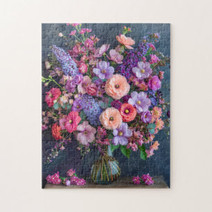 Stilleven met Delphiniums en Ranunculus Legpuzzel