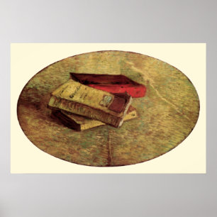 Stilleven met drie boeken van Vincent van Gogh Poster