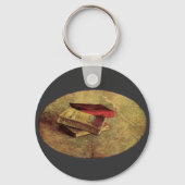 Stilleven met drie boeken van Vincent van Gogh Sleutelhanger (Achterkant)