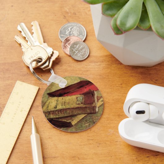 Stilleven met drie boeken van Vincent van Gogh Sleutelhanger (Bureau)