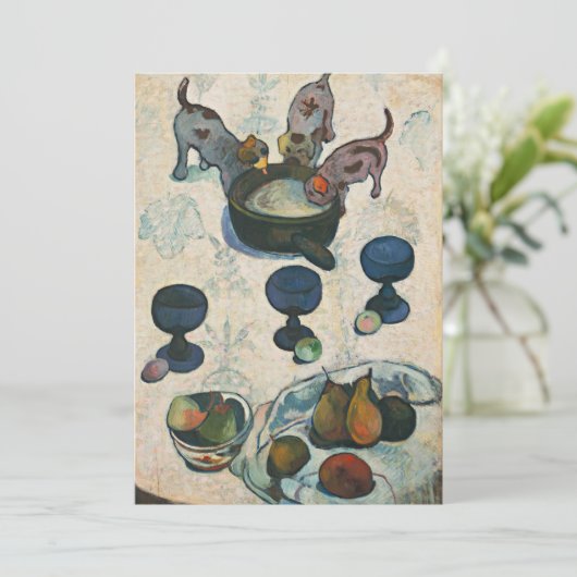 Stilleven met drie Puppies | Paul Gauguin (Staand voorkant)