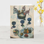 Stilleven met drie Puppies | Paul Gauguin Kaart (Gele Bloem)