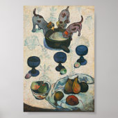 Stilleven met drie puppy's | Paul Gauguin Poster (Voorkant)