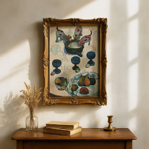 Stilleven met drie puppy's Paul Gauguin Poster