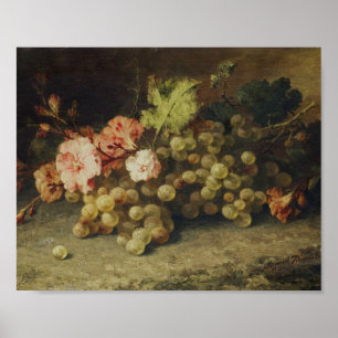 Stilleven met druiven door Margaretha Roosenboom Poster