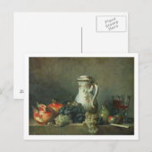 Stilleven met druiven en Pomegranaten, 1763 (olie) Briefkaart (Voorkant / Achterkant)