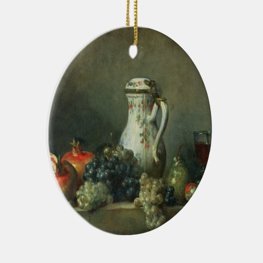 Stilleven met druiven en Pomegranaten, 1763 (olie) Keramisch Ornament (Rechts)
