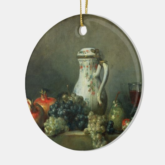 Stilleven met druiven en Pomegranaten, 1763 (olie) Keramisch Ornament (Links)