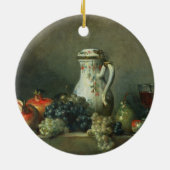 Stilleven met druiven en Pomegranaten, 1763 (olie) Keramisch Ornament (Achterkant)