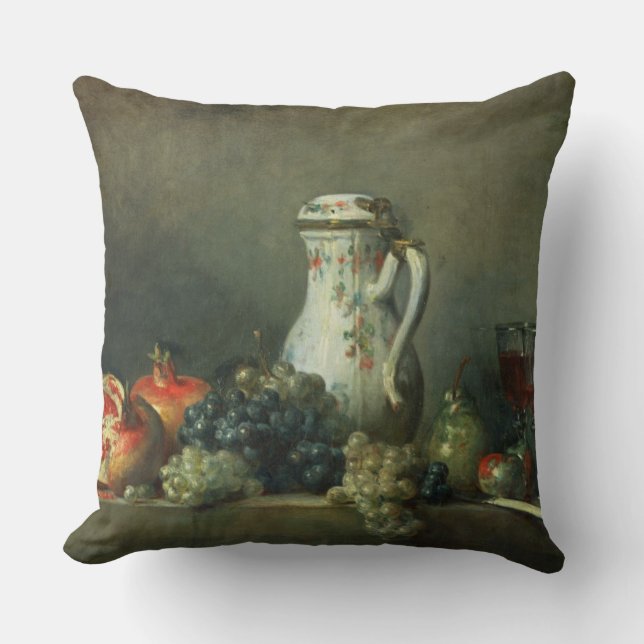 Stilleven met druiven en Pomegranaten, 1763 (olie) Kussen (Voorkant)