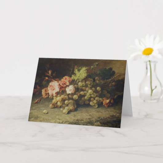 Stilleven met druiven van Margaretha Roosenboom Kaart (Kleine Plant)