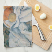  stilleven met een gordijn van Paul Cezanne Theedoek (Quarter Fold)