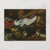 Stilleven met een hond en Puppies van Frans Snyder Briefkaart (Voorkant)