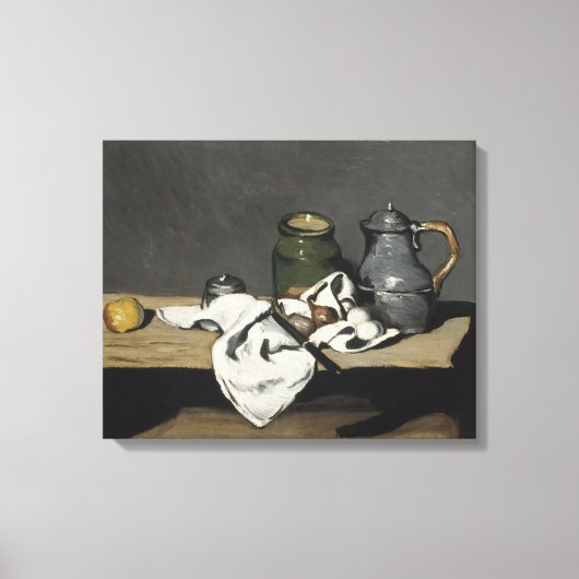  stilleven met een ketel van Paul Cezanne Canvas Afdruk (Voorkant)