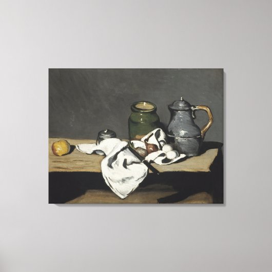 stilleven met een ketel van Paul Cezanne Canvas Afdruk (Voorkant)