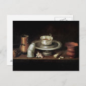 Stilleven met een Kom Chocolade Briefkaart (Voorkant / Achterkant)