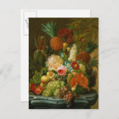 Stilleven met een meloen en druiven briefkaart (Voorkant / Achterkant)