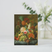 Stilleven met een meloen en druiven briefkaart (Staand voorkant)