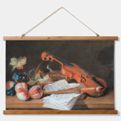 Stilleven met een Viool beeldende kunst Hangend Wandkleed (Voorkant)