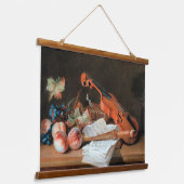 Stilleven met een Viool beeldende kunst Hangend Wandkleed (Gebogen)