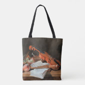 Stilleven met een Viool beeldende kunst Tote Bag (Achterkant)