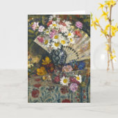 Stilleven met fan kaart (Gele Bloem)