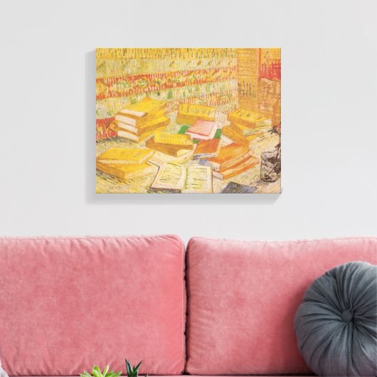 Stilleven met Franse romans | Vincent van Gogh Canvas Afdruk (Insitu (Woonkamer))