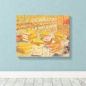 Stilleven met Franse romans | Vincent van Gogh Canvas Afdruk (Insitu (Houten vloer))