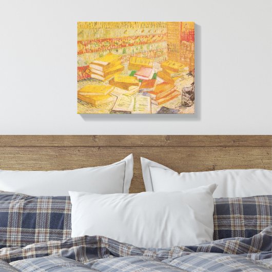Stilleven met Franse romans | Vincent van Gogh Canvas Afdruk (Insitu (Slaapkamer))