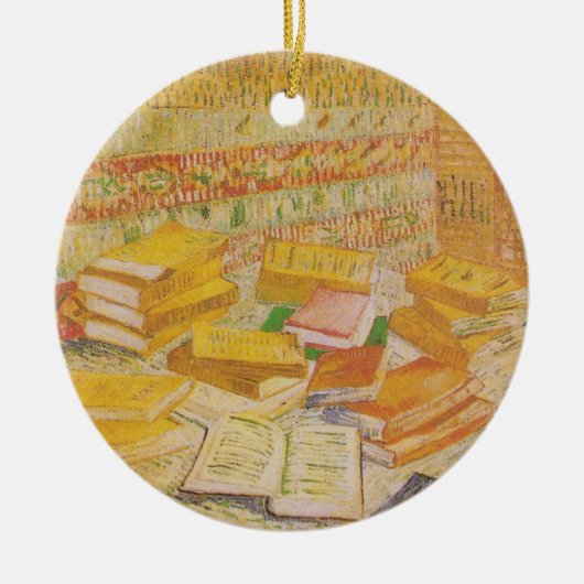 Stilleven met Franse romans | Vincent van Gogh Keramisch Ornament (Voorkant)