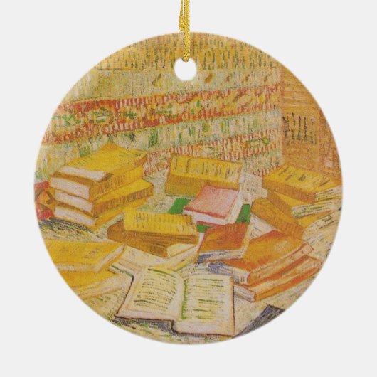 Stilleven met Franse romans | Vincent van Gogh Keramisch Ornament (Achterkant)