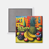 Stilleven met fruit 10 magneet (Voorkant / Achterkant)