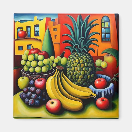 Stilleven met fruit 10 magneet (Voorkant)
