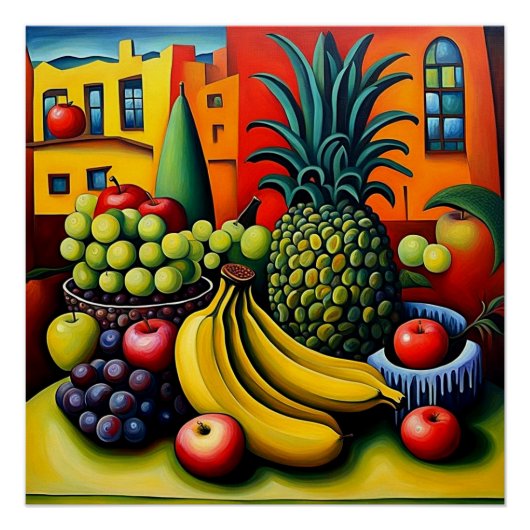 Stilleven met fruit 10 perfect poster (Voorkant)