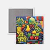 Stilleven met fruit 11 magneet (Voorkant / Achterkant)